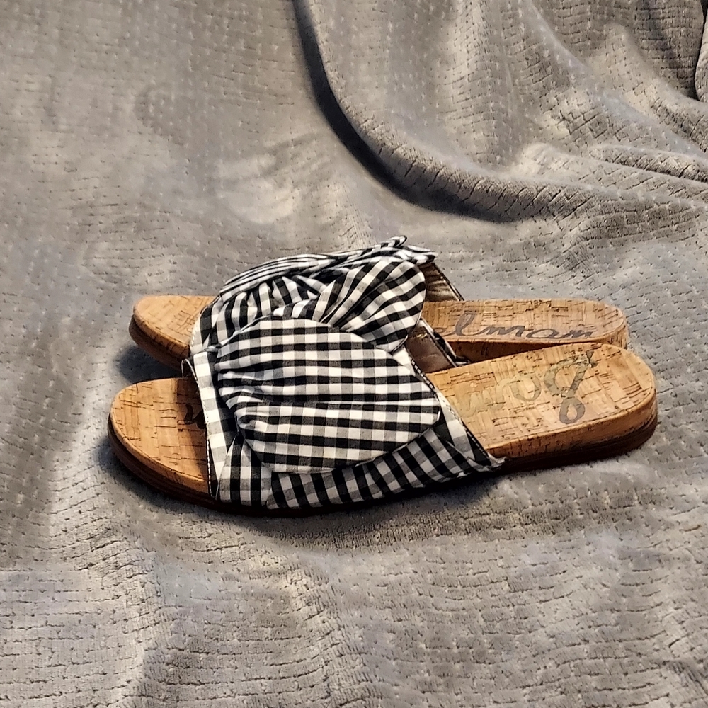Sam Edelman Heidi Bow Sandal Black White 10 Preppy Cottagecore Coastal View 4